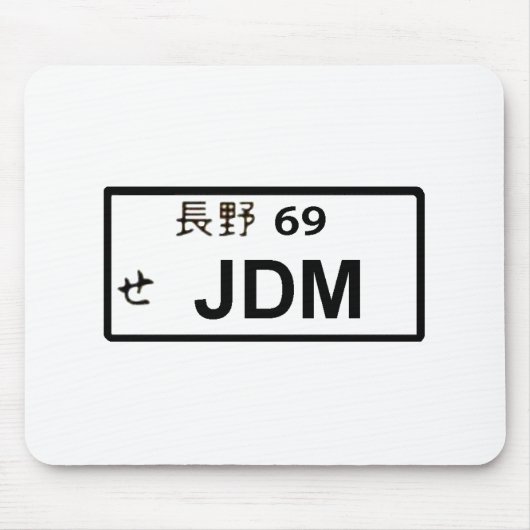 JDM Japans LicentieBord Mousepad Muismat (Voorkant)