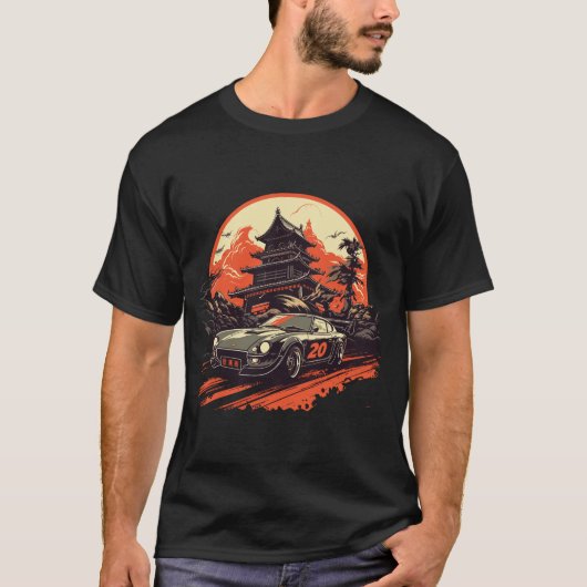 JDM Legend Drifting - Japans Retro Car Racing T-shirt (Voorkant)