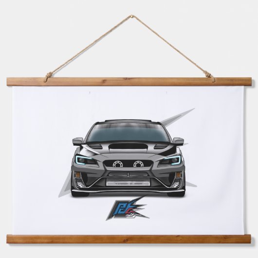 jdm rallyauto hangend wandkleed (Voorkant)