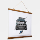 jdm rallyauto hangend wandkleed (Gebogen)