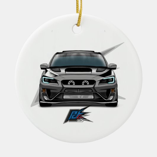 jdm rallyauto  keramisch ornament (Voorkant)