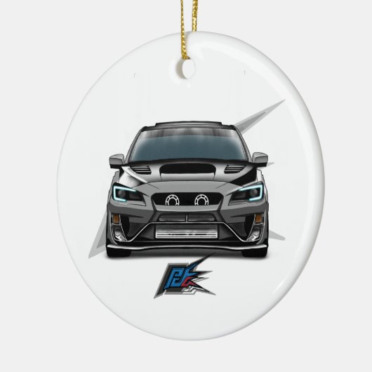 jdm rallyauto keramisch ornament (Links)