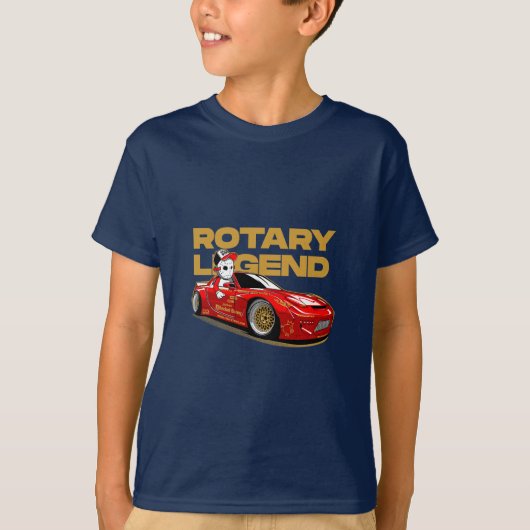 JDM RED ROTARY DRIFT LEGENDE T-SHIRT (Voorkant)