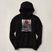 JDM Skyline R34-auto die Japan Rising Sun Drift af Hoodie (Design voorkant)