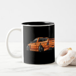 JDM Sports Car Neon Sunset 80s Aesthetic Mug Tweekleurige Koffiemok