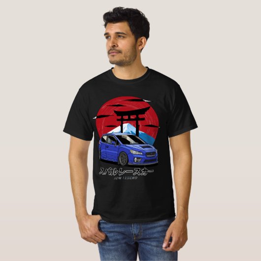JDM Subie Impreza WRX STi Evoeye 2015 T-Shirt (Voorkant volledig)