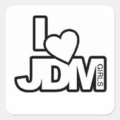 jdm vierkante sticker (Voorkant)