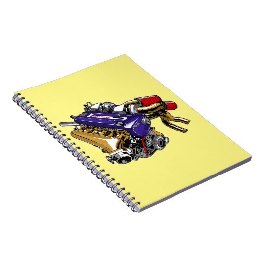 JDM ZESCILINDER TURBOMOTOR NOTITIEBOEK (Rechterzijde)