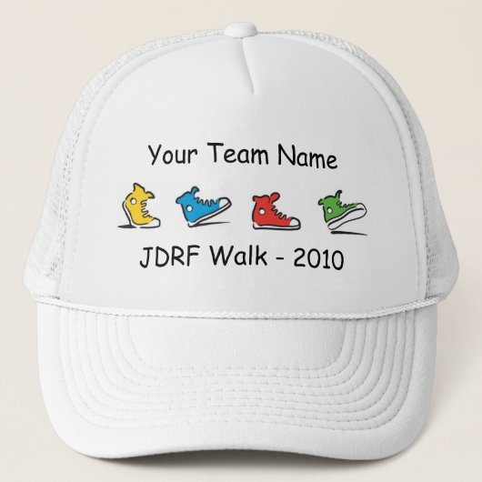 JDRF Walk, teamtrucker voor 2010 Trucker Pet (Voorkant)