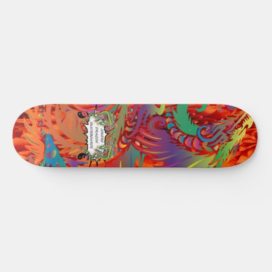 JDS Colorful Dragons Persoonlijk Skateboard (Horizontaal)