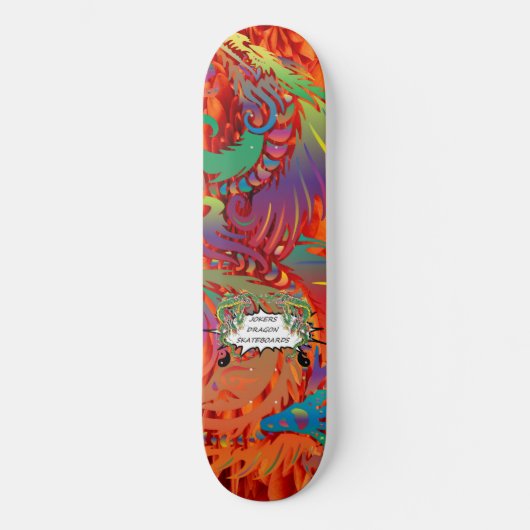 JDS Colorful Dragons Persoonlijk Skateboard (Voorkant)