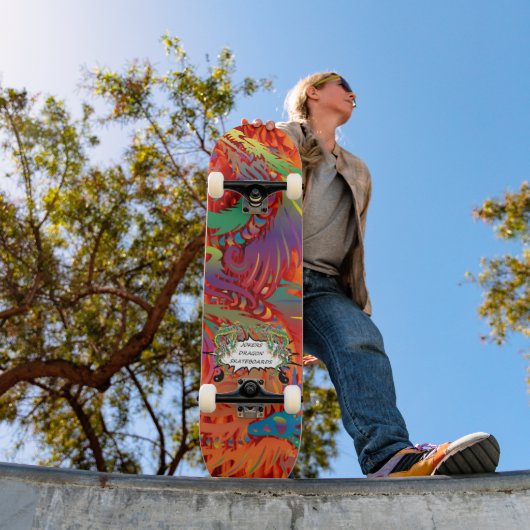 JDS Kleurrijke Draken Persoonlijk Skateboard (Buiten 1)