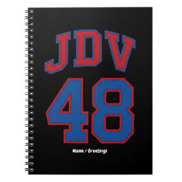 JDV 48 Retro Varsity Style Vintage Sports Monogram Notitieboek