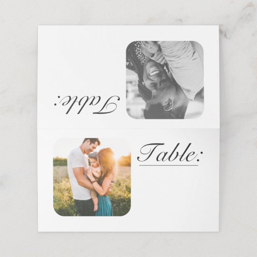 Je 2 fotolijstnummers plaatsen kaart plaatskaartje (Buitenkant ongevouwen)