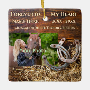 Je 2 foto's, paardensympathie-cadeautjes, duur keramisch ornament