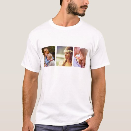 Je 3 foto's Sjabloon T-shirt (Voorkant)