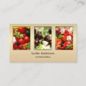 Je 4 foto's Dietitist of Nutrionist Visitekaartje (Voorkant)