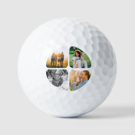 Je 4 foto's zijn gewond golfballen
