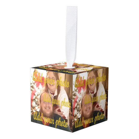 Je 6 verschillende foto's blokkeren ornament (Voorkant hoekig)
