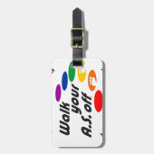 Je A.S. lopen Uit Bagagelabel (Voorkant verticaal)