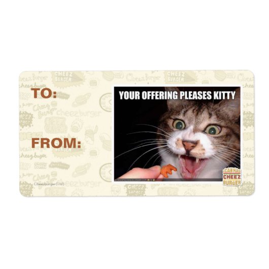 Je aanbieding is een Kat Etiket (Voorkant)