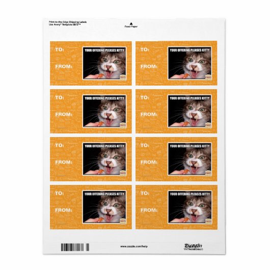 Je aanbieding is een Kat Etiket (Full Sheet)