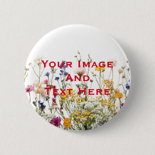 Je aangepaste Afbeelding en tekst op maat Ronde Button 5,7 Cm