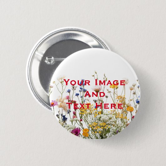 Je aangepaste Afbeelding en tekst op maat Ronde Button 5,7 Cm (Voorkant /achterkant)