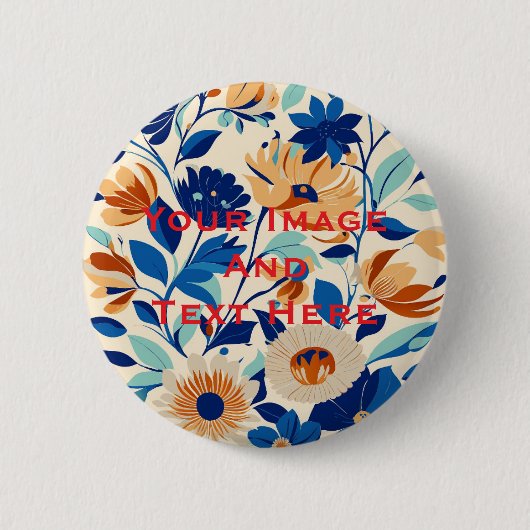 Je aangepaste Afbeelding en tekst op maat Ronde Button 5,7 Cm (Voorkant)