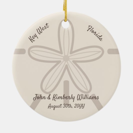 Je aangepaste band-band-dollar keramisch ornament (Achterkant)