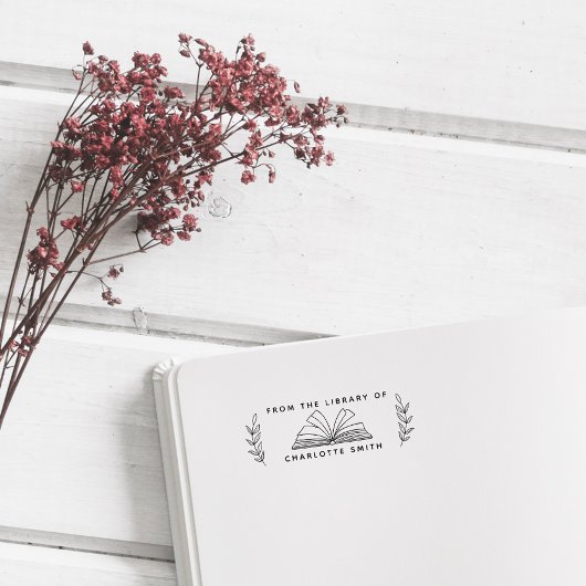 Je aangepaste bibliotheek Aangepast naamboek Rubberstempel