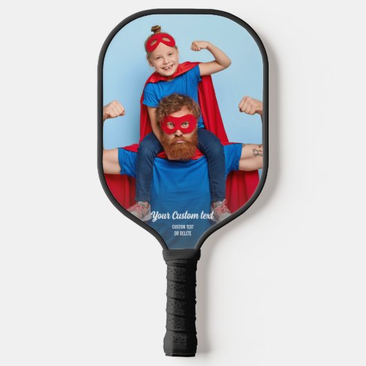 Je aangepaste foto en tekst op maat pickleball paddle (Achterkant)