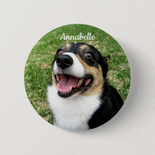 Je aangepaste foto van Pet voegt je hond hier toe Ronde Button 5,7 Cm