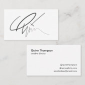 Je aangepaste handtekening visitekaartje (Voorkant / Achterkant)