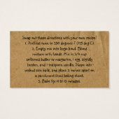 Je aangepaste Jar Mix Recipe Hang Label op Visitekaartje (Achterkant)