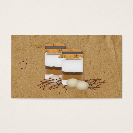 Je aangepaste Jar Mix Recipe Hang Label op Visitekaartje (Voorkant)
