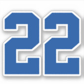 Je aangepaste Jersey nummer Sticker (Voorkant)