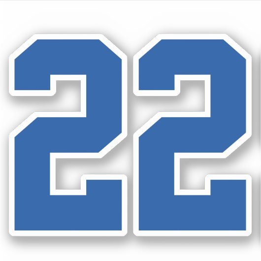 Je aangepaste Jersey nummer Sticker (Voorkant)