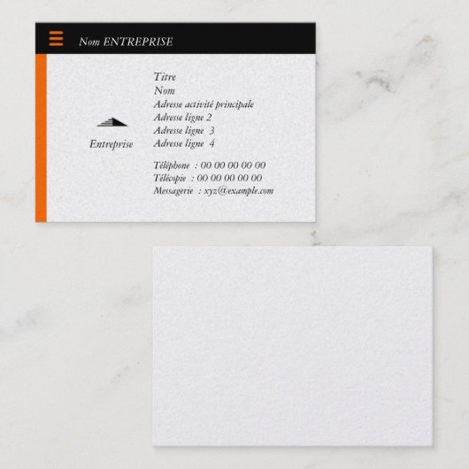 Je aangepaste kaart visitekaartje (Voorkant / Achterkant)