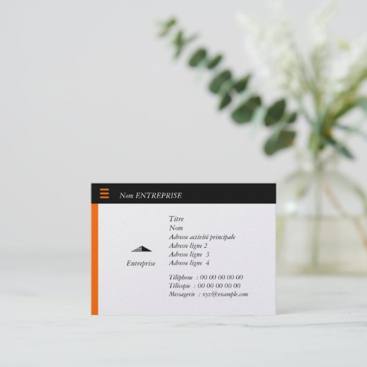 Je aangepaste kaart visitekaartje (Staand voorkant)