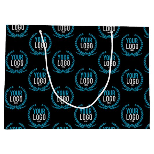Je aangepaste Logo | Afbeelding over de gehele lin Large Cadeautasje (Achterkant)