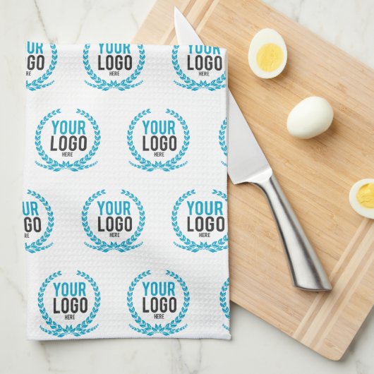 Je aangepaste Logo | Afbeelding over de gehele lin Theedoek (Quarter Fold)