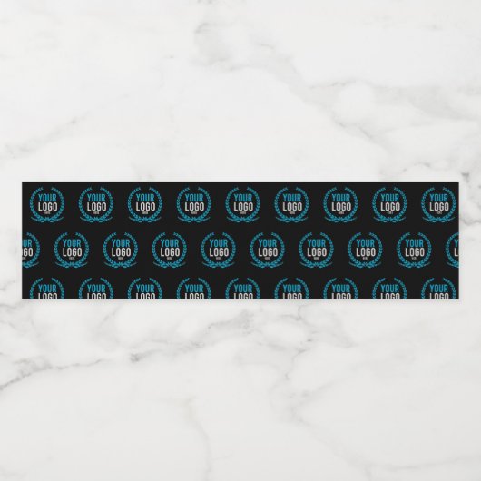 Je aangepaste Logo | Afbeelding over de gehele lin Waterfles Etiket (Enkel label)