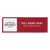 Je aangepaste Logo Bourgogne en witte titel Magnet Naambadge (Voorkant)