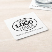 Je aangepaste Logo en tekst Kartonnen Onderzetters (Schuin)