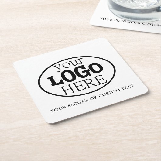 Je aangepaste Logo en tekst Kartonnen Onderzetters (Schuin)