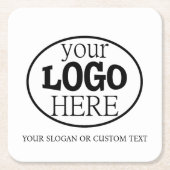 Je aangepaste Logo en tekst Kartonnen Onderzetters (Voorkant)