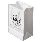 Je aangepaste Logo en tekst Medium Cadeauzakje (Voorkant Gekanteld)