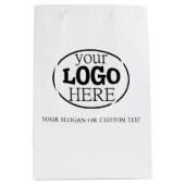 Je aangepaste Logo en tekst Medium Cadeauzakje (Voorkant)