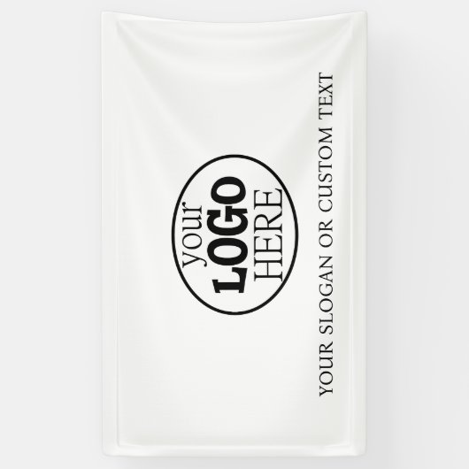 Je aangepaste Logo en tekst Spandoek (Verticaal)